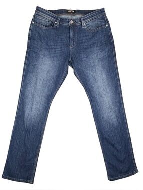 DU/ER Duer Jeans Mens 36x32 Blue Denim L2X Relaxed Taper